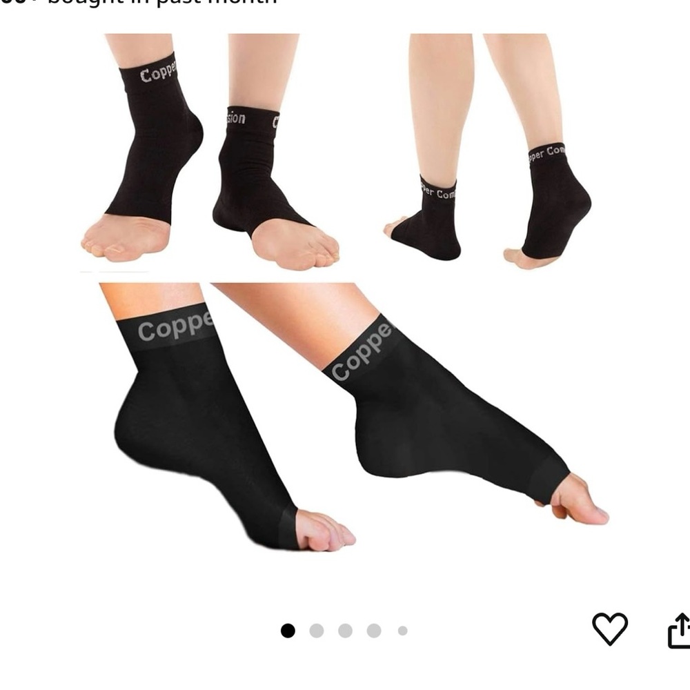 Copper compression ankle socks new